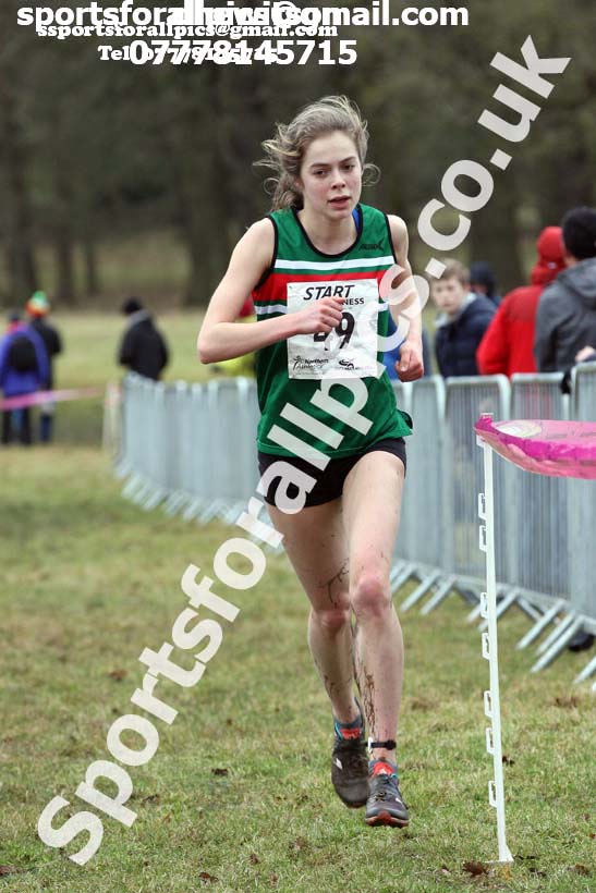 Junior womens 2018 Northern Cross Country Champs., Harewood House, Leeds. Photo: David T. Hewitson/Sports for All Pics